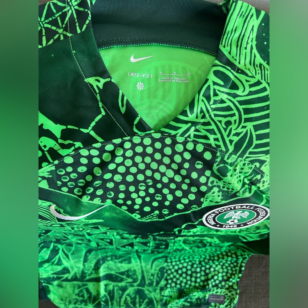 Nike Authentic Nigeria National Team 2022 Green DN0696-329 Jersey Men’s Sz: M - Picture 4 of 7